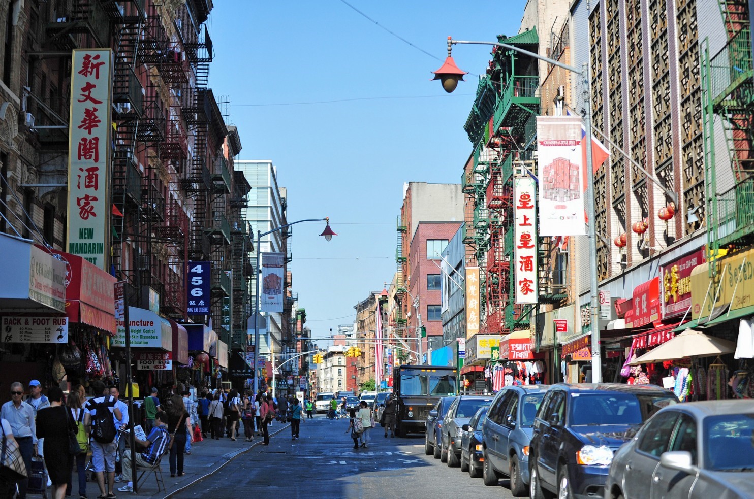 New York's Chinatown, courtesy of Flickr user Heather Paul, under a Creative Commons license.